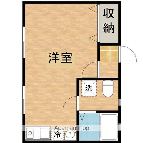 DOME TAMA M棟 ドーム多摩M(ワンルーム/1階)の間取り写真