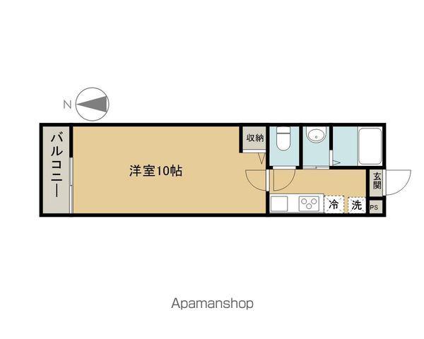 アークリード大津北(1K/1階)の間取り写真