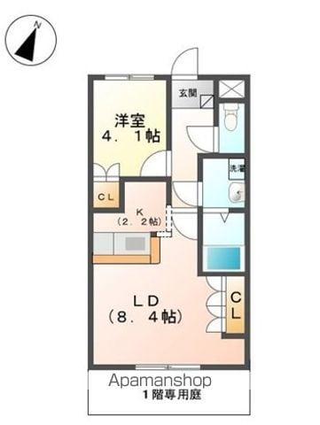 マディナット・ジュメイラ(1LDK/1階)の間取り写真