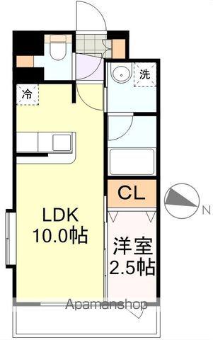 パルグランデ北仙台(1LDK/5階)の間取り写真