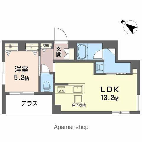 シャーメゾン ノワリー(1LDK/1階)の間取り写真