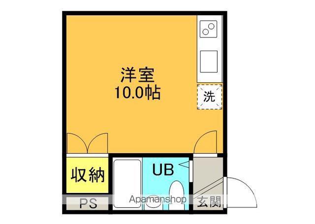 第2森宅建菊水ビル(ワンルーム/4階)の間取り写真