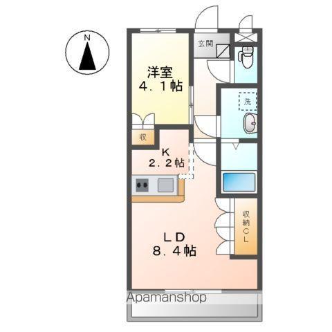 ミストラル(1LDK/2階)の間取り写真