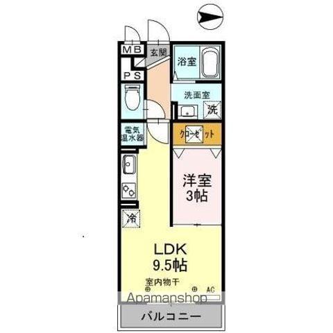 モンテローザ(1LDK/1階)の間取り写真