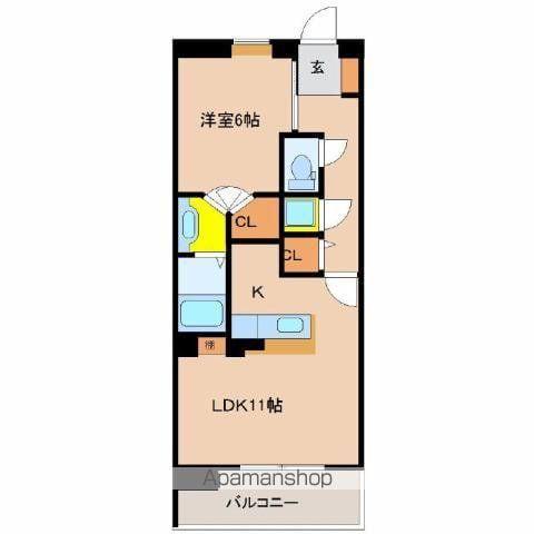 EXESS ARC(1LDK/2階)の間取り写真