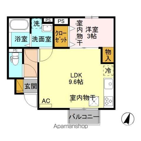 ビエンナ(1LDK/1階)の間取り写真