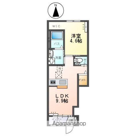 ルナ ハウス(1LDK/1階)の間取り写真