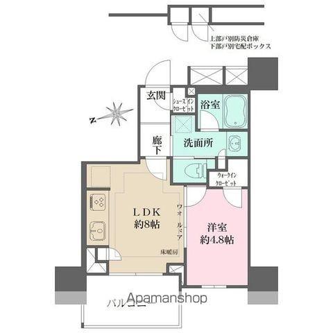 ザ・パークハウス品川荏原中延(1LDK/8階)の間取り写真