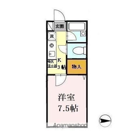 NFコープⅡ(1K/3階)の間取り写真