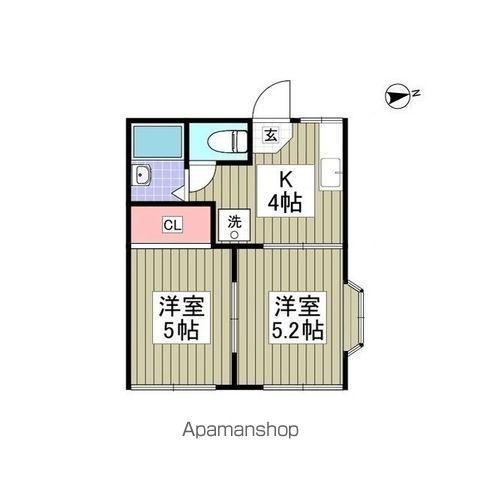 コスタル杉田(2K/1階)の間取り写真