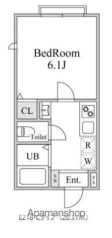 ムメ高柳(1K/2階)の間取り写真