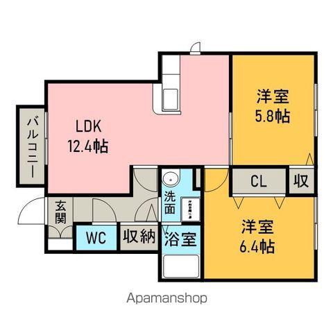 サバーバンハウスⅠ(2LDK/1階)の間取り写真