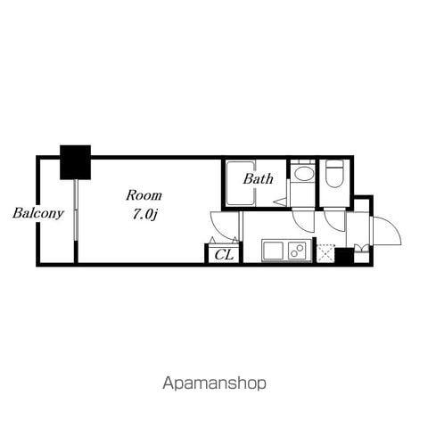 メイクスWアート丸の内(1K/6階)の間取り写真