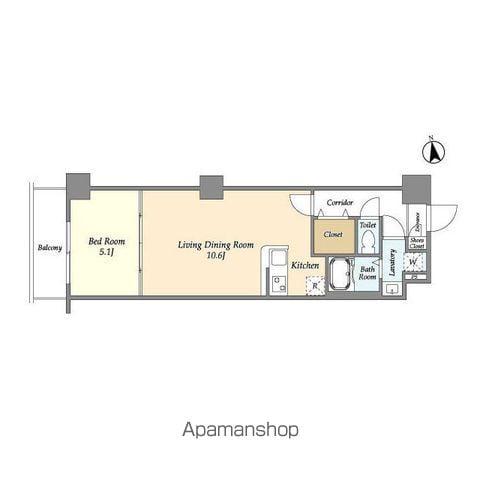 アルファコート西新井(1LDK/3階)の間取り写真