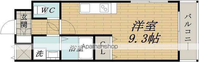 エクセレント上新20(1K/11階)の間取り写真