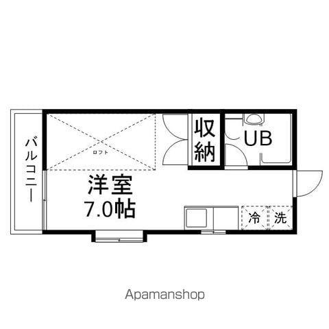 メゾンド池亀弐番館(ワンルーム/2階)の間取り写真