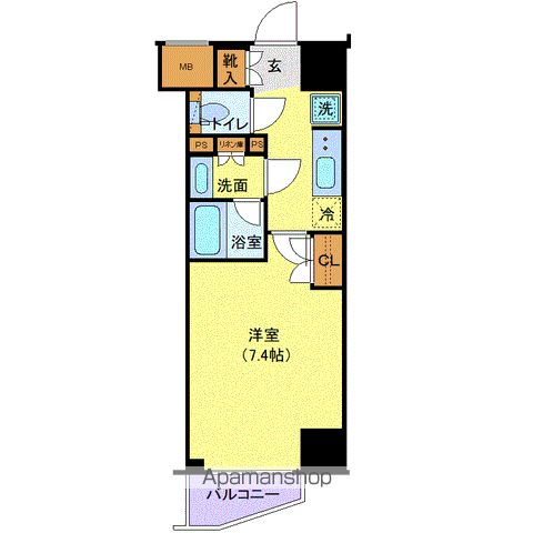 ジェノヴィア新宿早稲田グリーンヴェール(1K/11階)の間取り写真