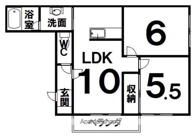 ボヌール171(2LDK/2階)の間取り写真