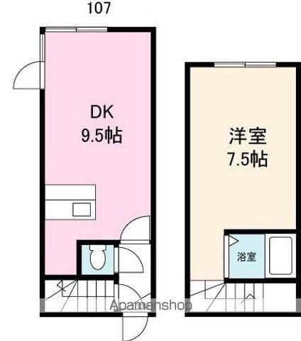 メゾン文京台(1DK/2階)の間取り写真