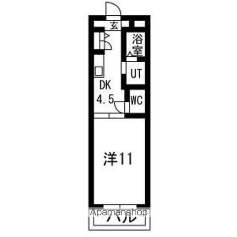 Jーレジデンス栄Ⅱ旧フローラル栄Ⅱ(1DK/5階)の間取り写真