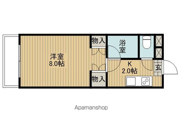 PRESTIGE(1K/2階)の間取り写真