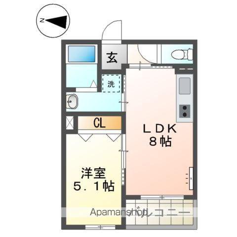 アウローラ本郷町(1LDK/2階)の間取り写真