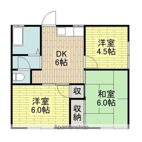 室の木ヒルズ(3DK/2階)の間取り写真