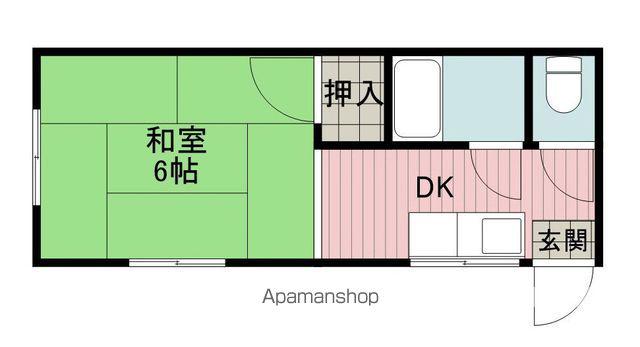 春日荘ハイツ(1K/2階)の間取り写真
