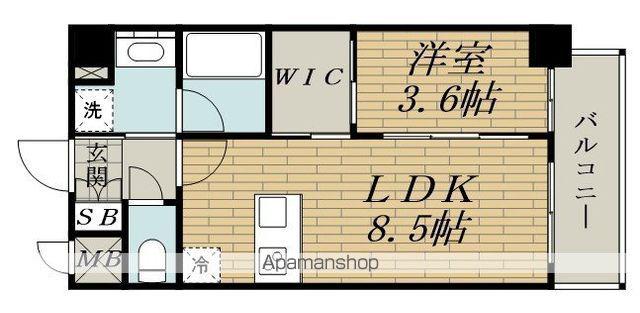 リヴェント福島(1LDK/2階)の間取り写真