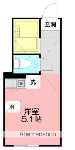 プライムテラス東海大学前Ⅲ(ワンルーム/1階)の間取り写真