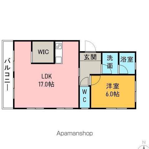 ユートピア植村(1LDK/2階)の間取り写真