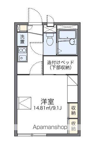 レオパレスAMORE(1K/2階)の間取り写真