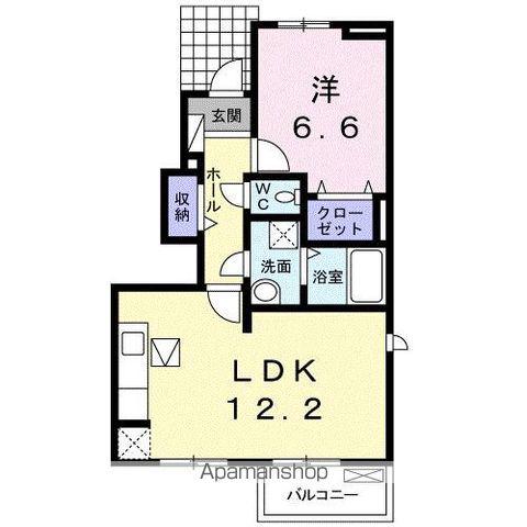 サンブリーゼ東山E(1LDK/1階)の間取り写真