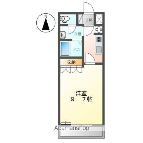 グリルスⅡ(1K/2階)の間取り写真