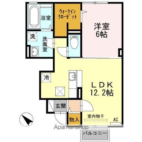 こもれび 参番館(1LDK/1階)の間取り写真