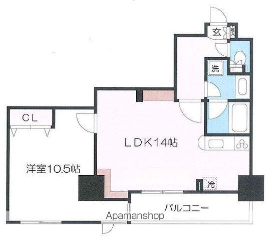 横濱ユーロタワー(1LDK/2階)の間取り写真