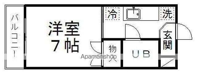 ピースフル錦町(1K/4階)の間取り写真