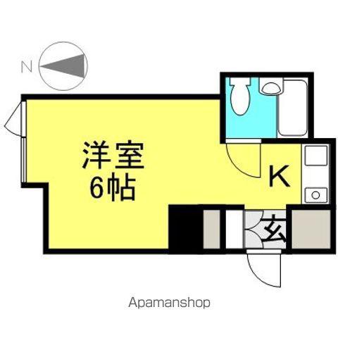 パリーマンション(1K/4階)の間取り写真