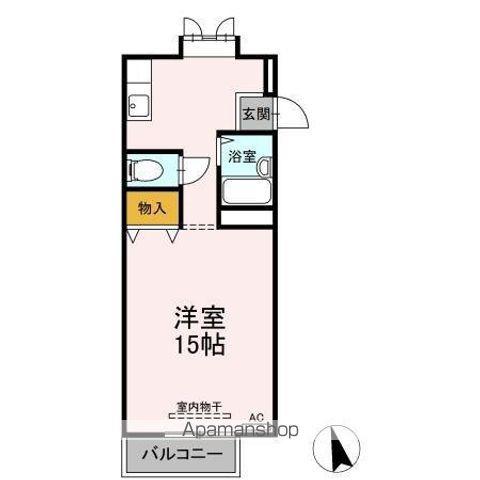 サンライフ門脇B(ワンルーム/2階)の間取り写真