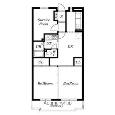 イングスみずの(3DK/4階)の間取り写真