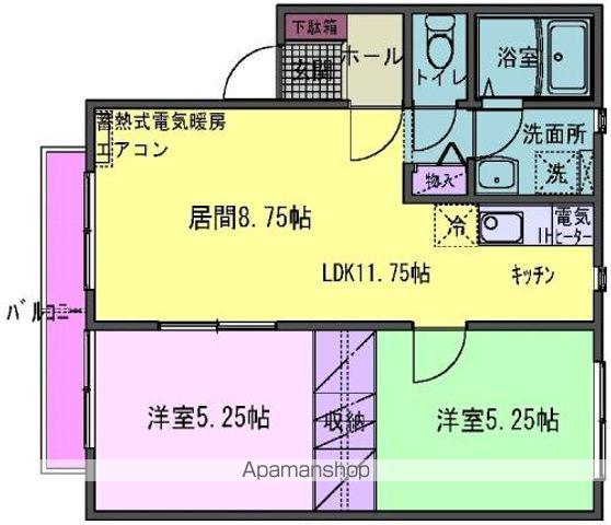 チェスナット(2LDK/2階)の間取り写真