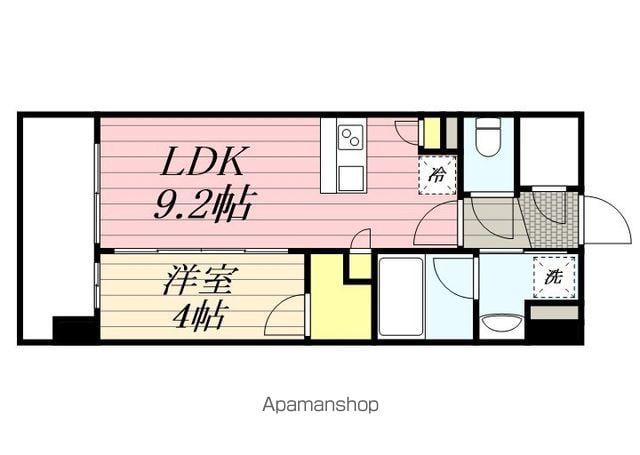 ビエラコート福岡空港東(1LDK/11階)の間取り写真