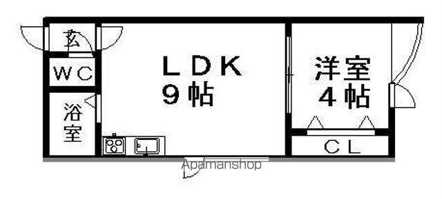 アークコート豊平Ⅱ(1LDK/3階)の間取り写真