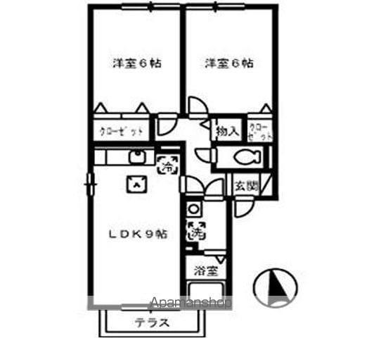 アーバンハイツ28(2DK/1階)の間取り写真