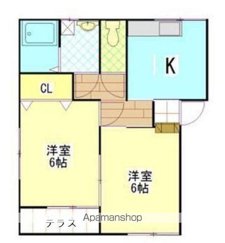 コーポモーリ(2K/2階)の間取り写真