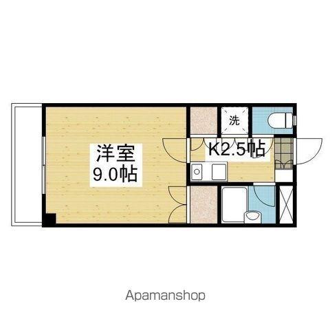 カーサ村上(1K/2階)の間取り写真