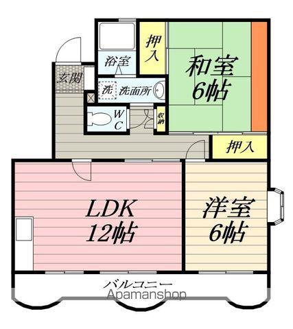 グリーンシティ(2LDK/2階)の間取り写真