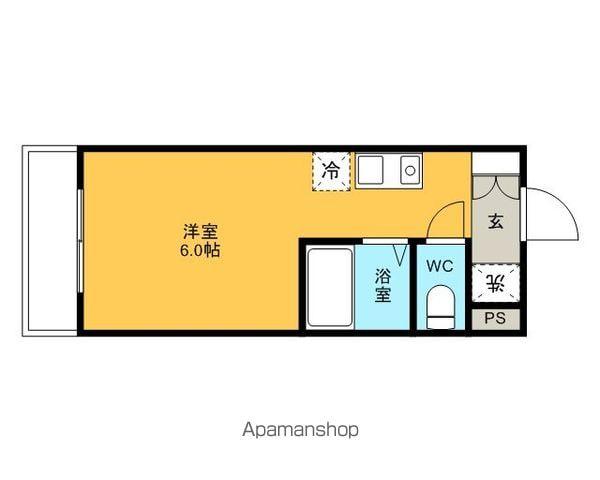 エクレール公園通(1K/3階)の間取り写真