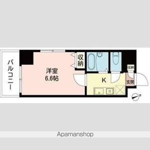 S-FORT船橋ROOTS(1K/6階)の間取り写真