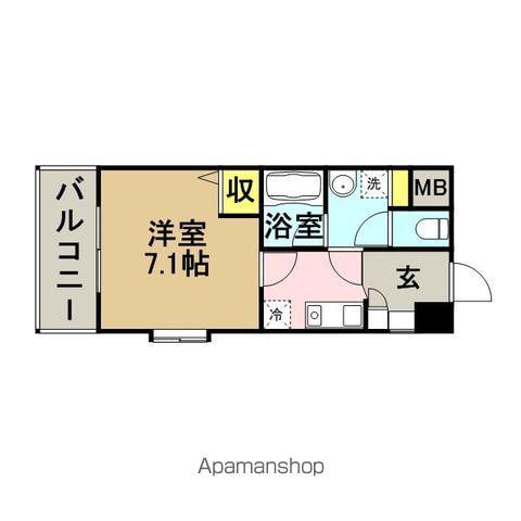 キャッスル綱場(1K/9階)の間取り写真